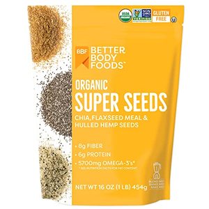 Betterbody Foods Superfood Organic Super Seeds Mix - Chia, Flax and Hemp Seeds